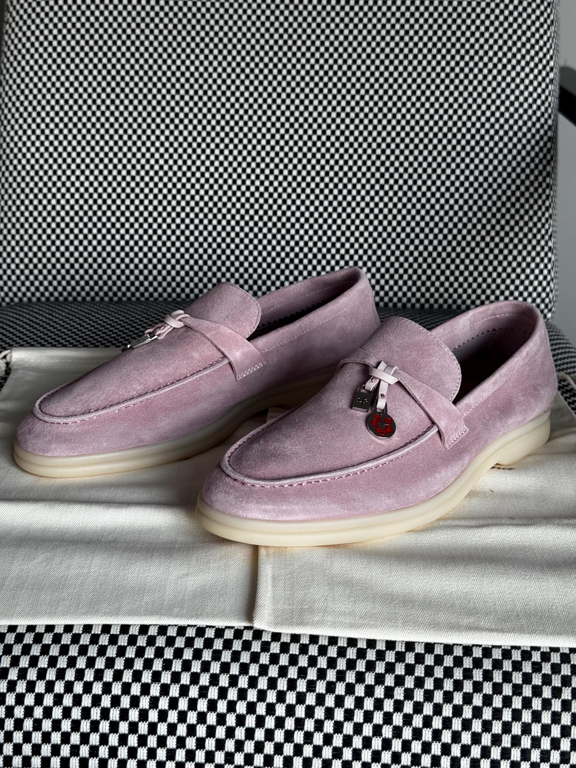 Preppy Purple Suede Loafers | Loro Piana | Like New ?? Loro Piana Summer Walk Suede Loafers - Amarone – LUXXURY main image 2
