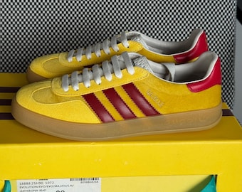 Zapatillas Gucci x Adidas Gazelle amarillas - Talla EU 38
