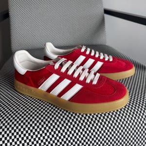 adidas gazelle silver green womens Adidas x Gucci Unisex Gazelle Original GG Canvas Green / Pink Low Top  Sneakers main image 0