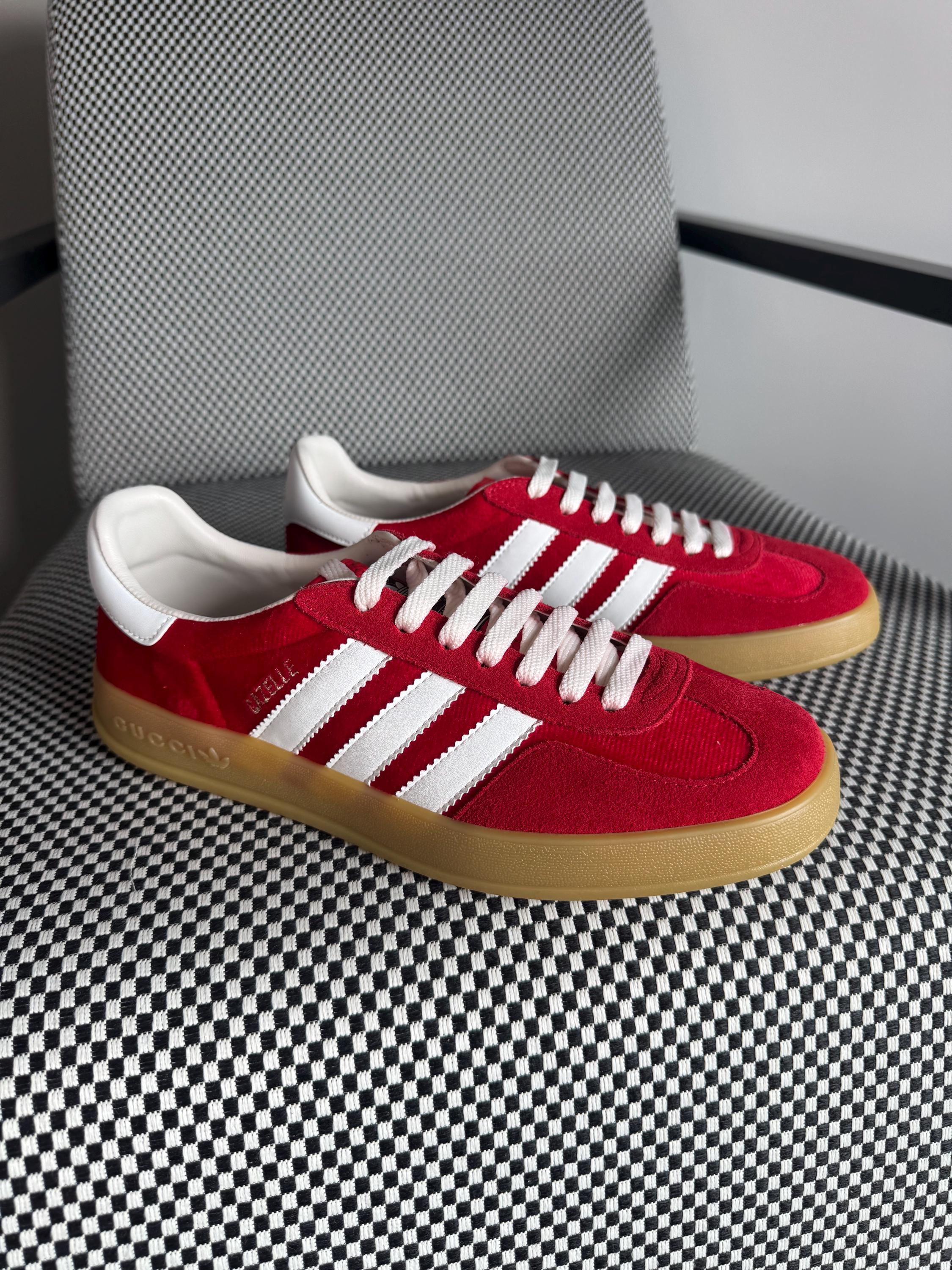 adidas gazelle silver green womens Adidas x Gucci Women's Gazelle Pink Velvet Low Top Sneakers main image 0