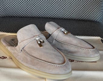 Mules Loro Piana Summer Charms Walk – Ante beige claro / Talla EU 41 - unisex
