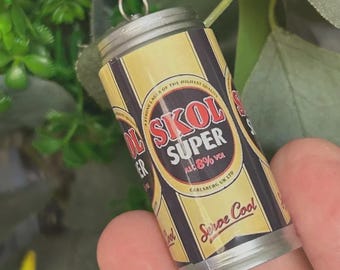 Skol Super Strength Lager Can Decoration – Handmade Drink Bauble for Christmas, Car, Window