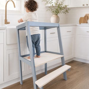 Toddler Tower Woodworking Plans | Montessori Kitchen Helper PDF Download