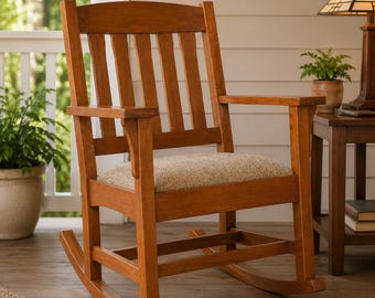 Modern Rocking Chair Woodworking Plans PDF | DIY Rocking Chair Plans | Craftsman Rocker Build | Wooden Rocking Chair Project