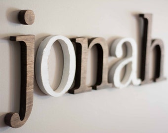 wooden initials for nursery