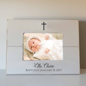 Baptism Picture Frame, Godmother godfather godparents gift, christening present