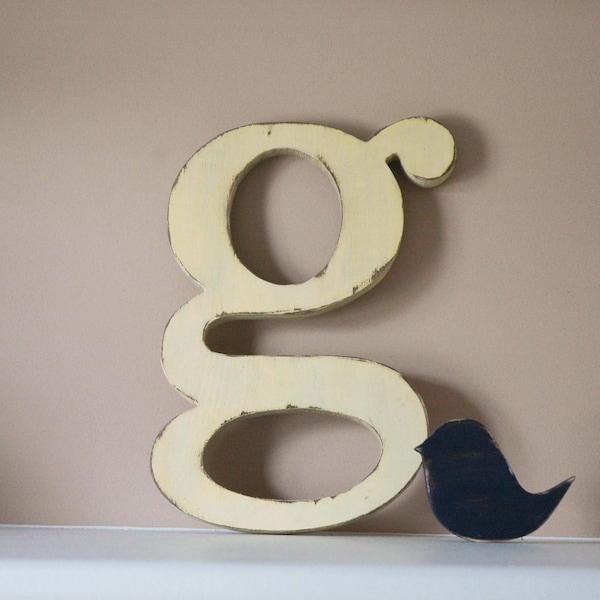 Wood Letters, Distressed Wooden Letter, Nursery letters