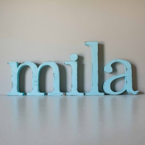Letras de madera pequeñas para la habitación del bebé, personalizadas, de 4 a 6 pulgadas de alto