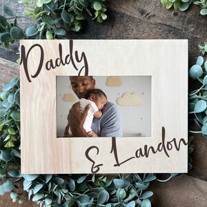 First Father&#39;s Day Picture Frame, Daddy and me, Personalized Custom Dad Gift, New Dad, Present from Baby