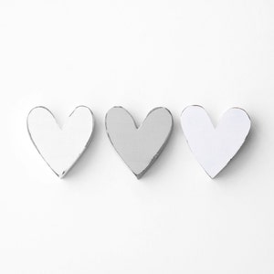 Hearts Decor Shabby Chic Nursery Wedding Cottage Home Decor - Three hearts