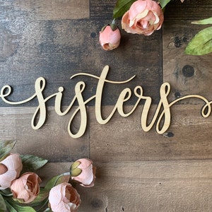 Sisters Sign, Brothers, Siblings Bedroom, Shared Bedroom, Playroom Decor, unfinished