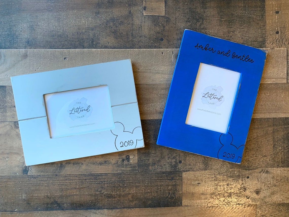 Disney Picture Frame First trip to disney Personalized Photo Etsy