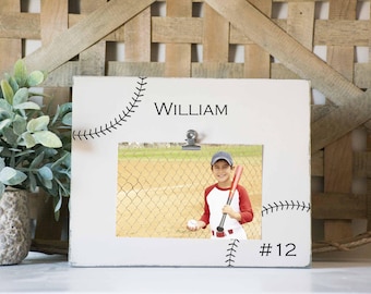 Baseball Picture Frame, Sports frame, baseball player, softball picture frame, little league frame, custom baseball softball sign