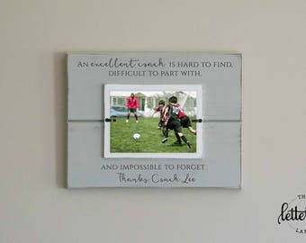 Coach Gift Picture frame, Thank you Coach, End of season gift, team gift, soccer coach, basketball coach, football coach, cheerleading coach