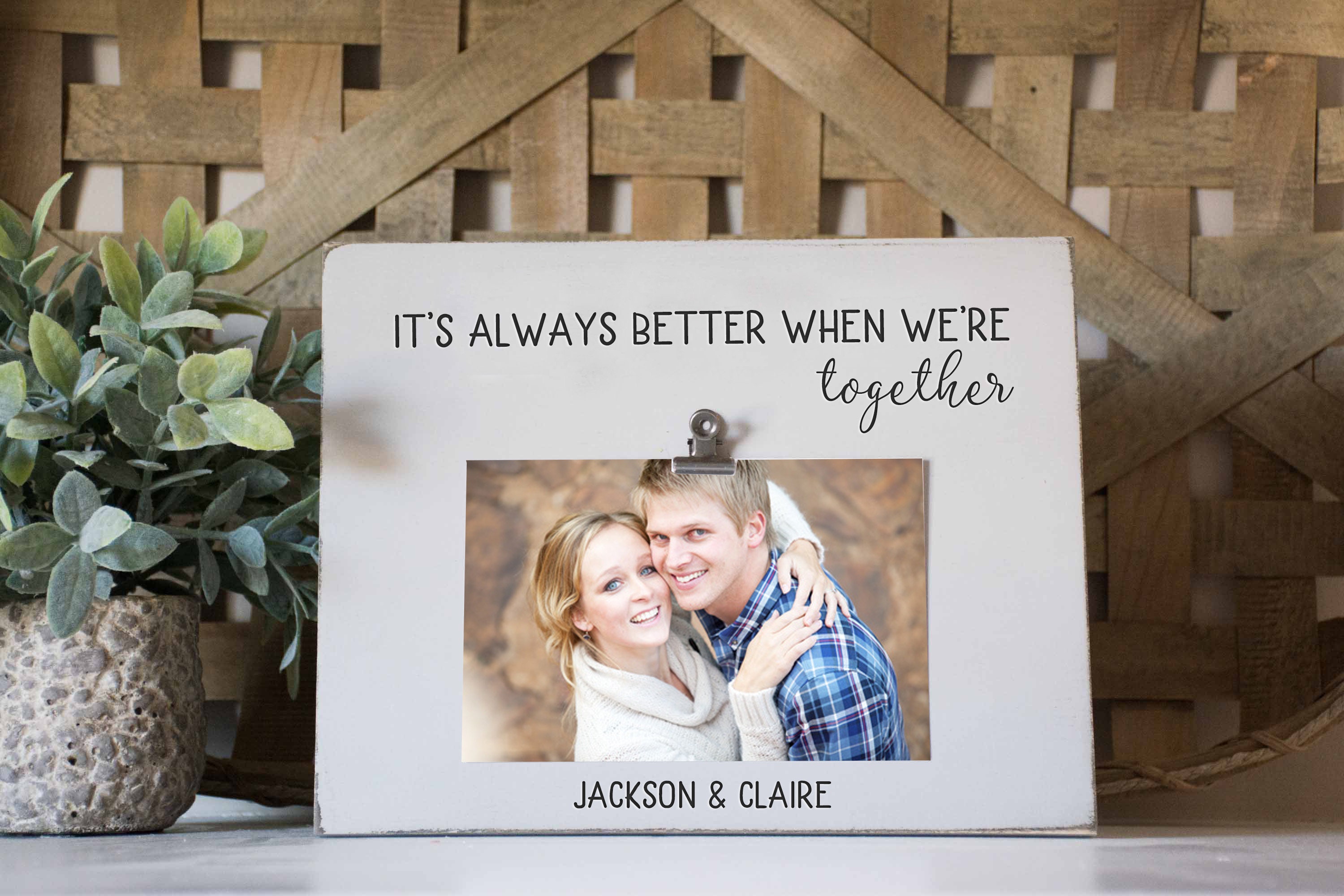 Better Together Picture Frame Husband Wife Photo frame Etsy