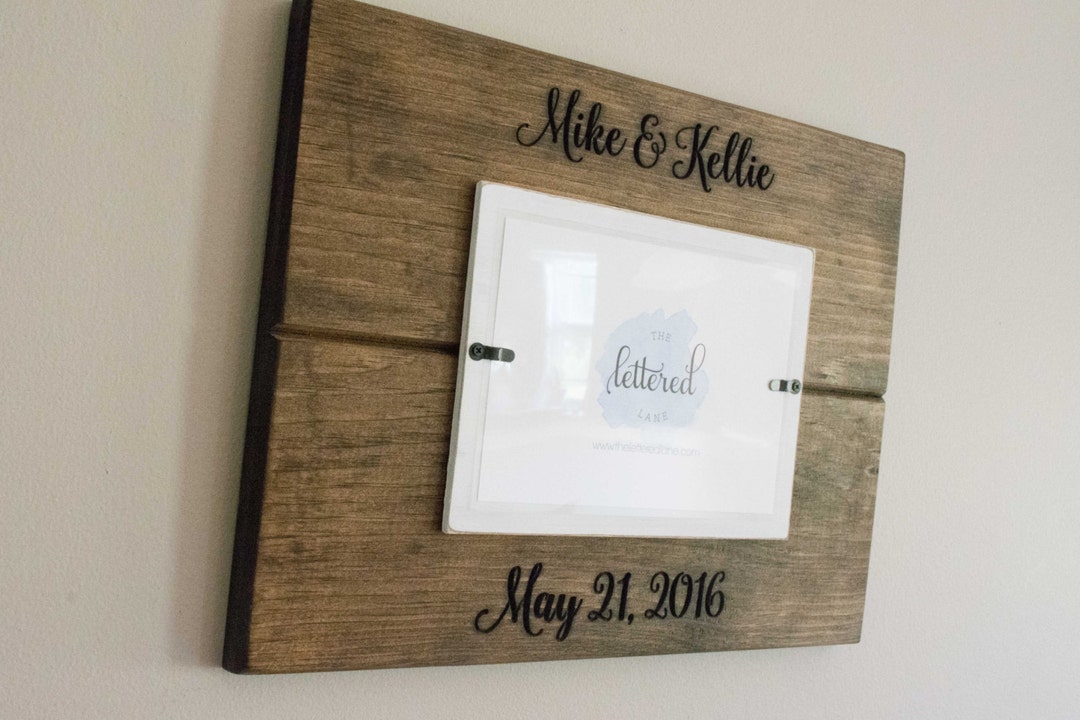 We Adding Date Frame Wedding Picture Frame, Personalized Wedding Date Frame, Mr and Mrs ...
