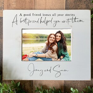 Best friend picture frame gift, personalized, custom friendship present, Christmas, long distance, friend for life