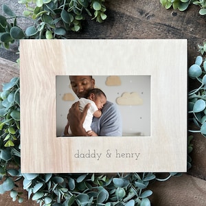 Daddy and me picture frame, custom, personalized gift for dad, Father&#39;s Day, Christmas, gift from child, new daddy, daughter son