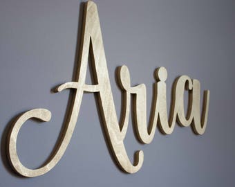 Wood Baby Name Sign for Nursery