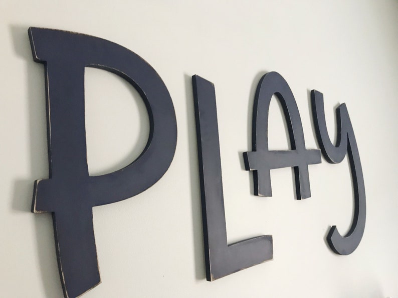 Playroom Wood Letters Play Wooden Letters Fun Playroom Etsy