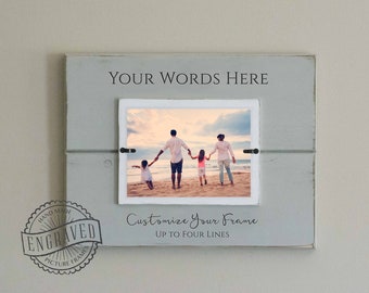 Custom Photo Frame, Personalize, Picture Frame, Gallery Wall, Customize, Create your own frame, Mom Dad Gift, Grandparent Present
