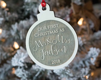Mr and Mrs Ornament Our First Christmas
