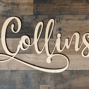Baby name sign, wooden nursery letters, above the crib wall decor, calligraphy baby girl kids room