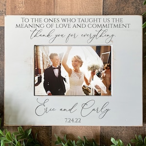 Wedding Gift for Mom, Parents of the bride or groom gift, picture frame keepsake, thank you gift for mother and father, personalized