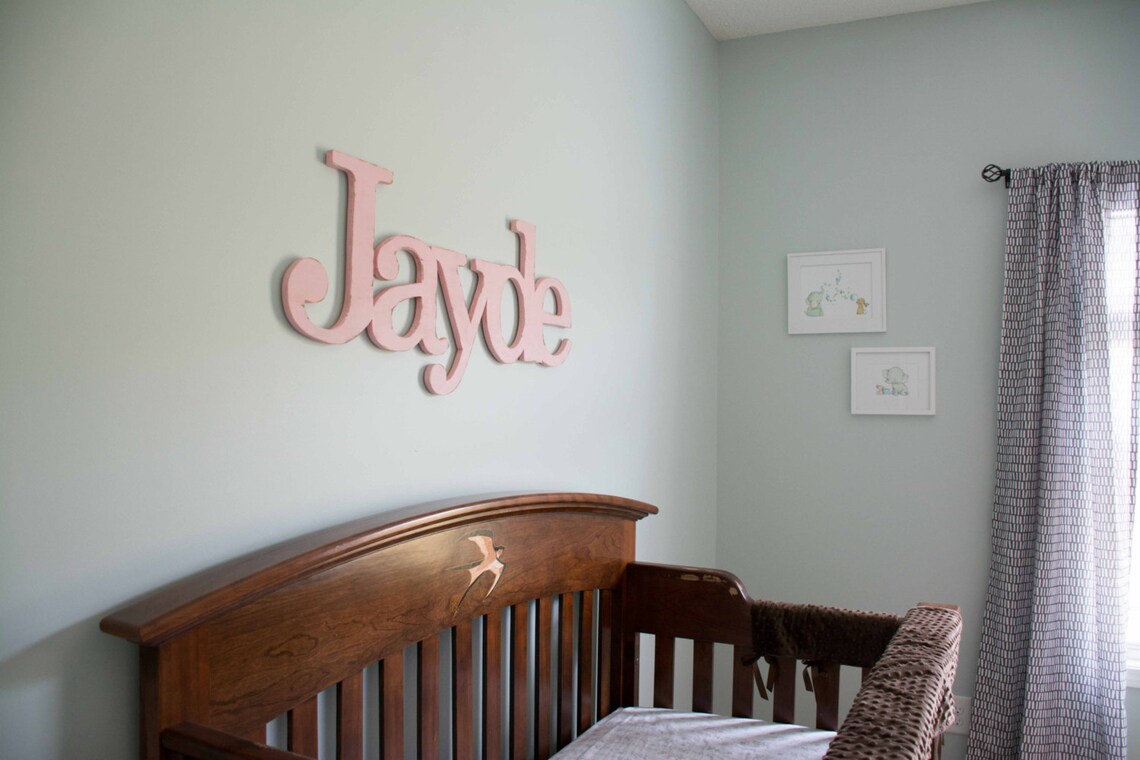 Extra Large Baby name above crib over the crib large wooden Etsy