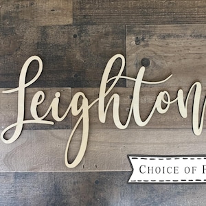Wood letters for nursery, baby name sign, wooden crib decor, cutout girl boy name, calligraphy