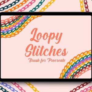 Loopy Stitches Procreate Brush | Seamless Embroidery Digital Patterns (Instant Download)