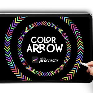 Color Arrow Line Procreate Brush | Digital Art, iPad Drawing Tool (Instant Download)