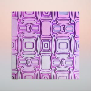 Tapis texturé grand format pour céramique - Tampon XL pour la technique de la plaque - Outils de poterie imprimés en 3D - Ondes atomiques - Grande feuille en relief