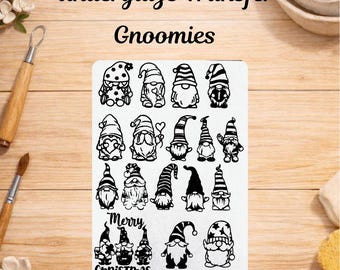 Underglaze Transfer Gnomes | Ceramic Decal | | Pottery Underglaze Transfer Sheet | For Mug Plate Bowl