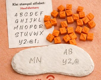 Freehand Script Alphabet Stamp Set Lowercase letters ( 30 pieces )