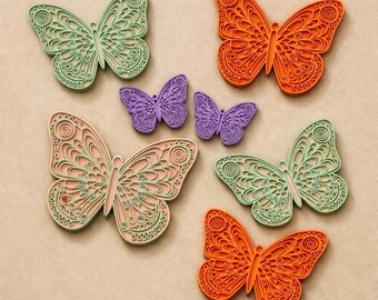 Set of 3D‑Printed Butterfly Stamp | Clay Stamp | Pottery Texture Tool | Butterfly Imprint for Ceramics & Clay