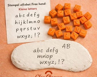 Alphabet Stamp Set – Freehand Script Uppercase (30 pieces)