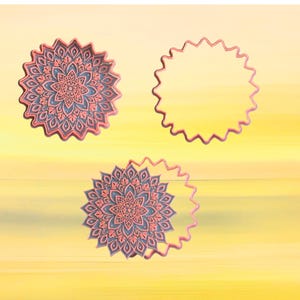Tagliapasta per argilla a forma di fiore Mandala B – Strumento per ceramica stampato in 3D – Timbro Mandala per ceramica