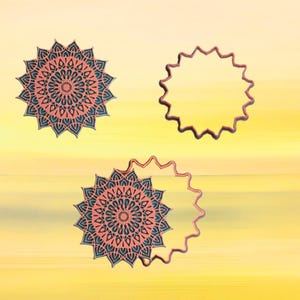 Mandala Flower A Clay Cutter – 3D Printed Pottery Tool – Mandala Stamp for Ceramics