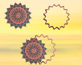 Mandala Flower A Clay Cutter – 3D Printed Pottery Tool – Mandala Stamp for Ceramics