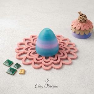 Bloom Shaper Deluxe Set – 3D Geprinte Keramiek Bloem Mallen | Layered Flower Cutters | Pottery Bloom Dome Tool