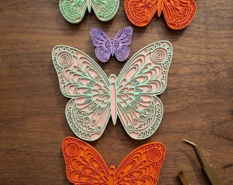 3D‑Printed Butterfly Stamp | Clay Stamp | Pottery Texture Tool | Butterfly Imprint for Ceramics & Clay