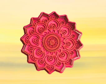 Mandala Flower E Clay Cutter – 3D Printed Pottery Tool – Mandala Stamp for Ceramics