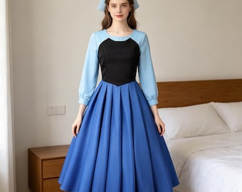 Sukienka cosplay księżniczki Ariel, sukienka inspirowana syrenką – kostium małej syrenki, sukienka maxi – kostium księżniczki z bajki – kostium na Halloween