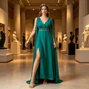 Green Greek Dress - Etsy
