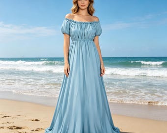 Bridgerton Regency Dress Costume for Women, Victorian Era Ball Gown, Renaissance Halloween Cosplay Dress, Princess Runway Party Outfit