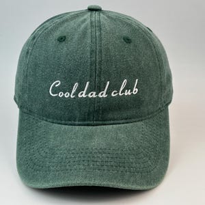 Geborduurde Dad Club-pet, vintage gewassen katoenen casual baseballpet