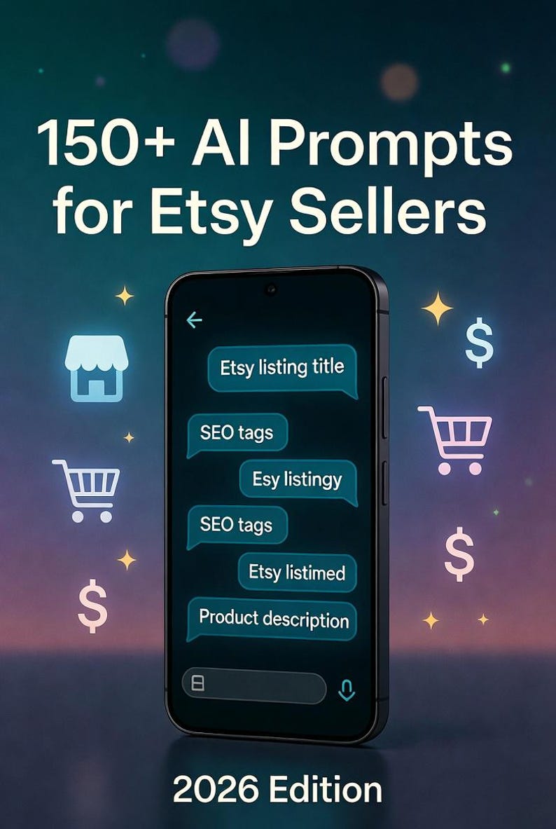 150+ AI Prompts for Etsy Sellers 2026 – Optimize Listings, SEO & Sales image 1