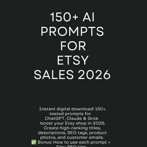150+ AI Prompts for Etsy Sellers 2026 – Optimize Listings, SEO & Sales image 3