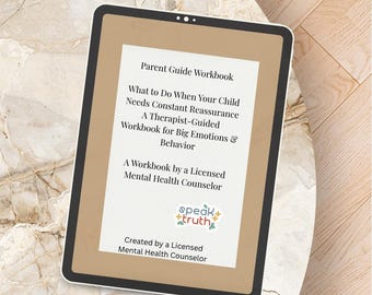 Werkboek voor kinderen die geruststelling zoeken | Door een therapeut begeleide angstondersteuning voor ouders | Kinderen helpen omgaan met onzekerheid